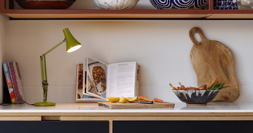 Anglepoise desk light kitchen